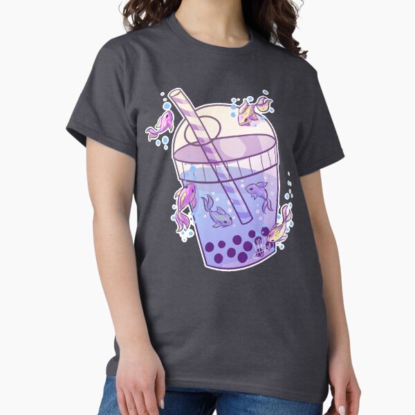 Vista previa del artículo con la obra «Boba Tea Fish», diseñado y vendido por MynnuB.