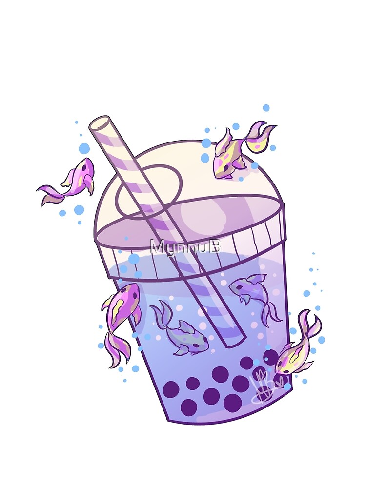 Imagen 5 de 5, Camiseta gráfica con la obra Boba Tea Fish, diseñada y vendida por MynnuB.