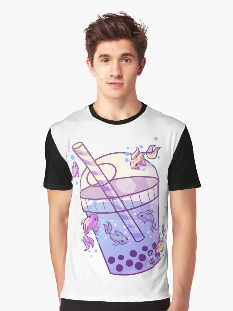 Imagen 1 de 5, Camiseta gráfica con la obra Boba Tea Fish, diseñada y vendida por MynnuB.