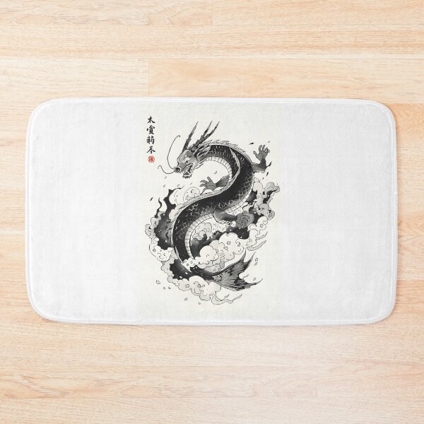 Item preview, Koi Dragon Ascension – Calligraphic Ink Fantasy designed and sold by blacksealstudio.
