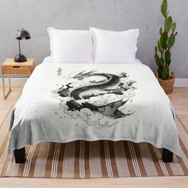 Item preview, Koi Dragon Ascension – Calligraphic Ink Fantasy designed and sold by blacksealstudio.
