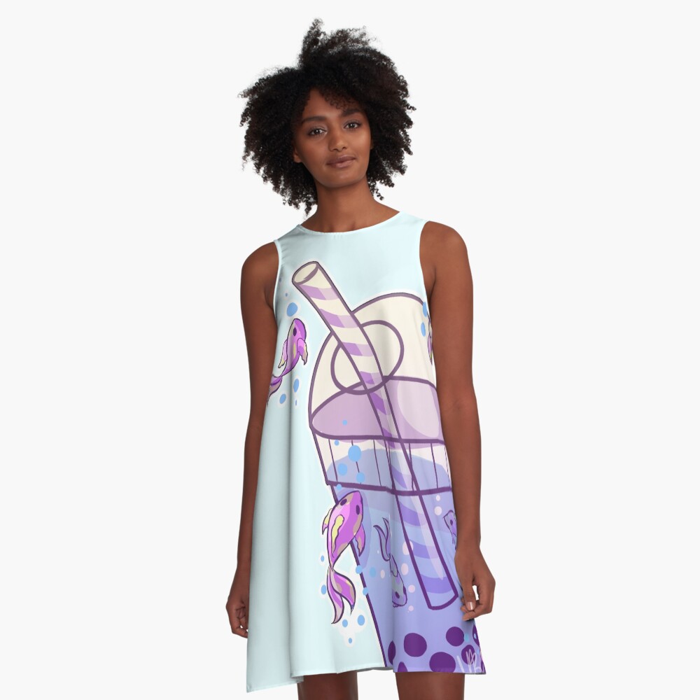 Vista previa del artículo con la obra «Vestido acampanado», diseñado y vendido por MynnuB.