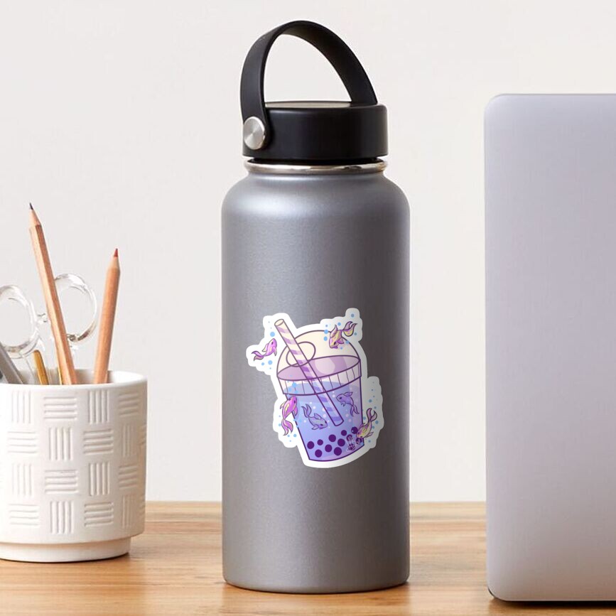 "Boba Tea Fish" Sticker for Sale by MynnuB Redbubble
