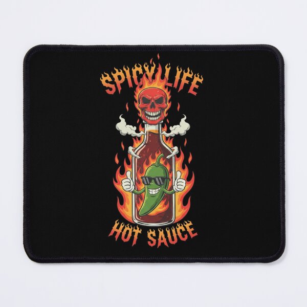 Item preview, Spicy Life - Badass Hot Sauce Skull & Jalapeno with Sunglasses designed and sold by NonditStudio.