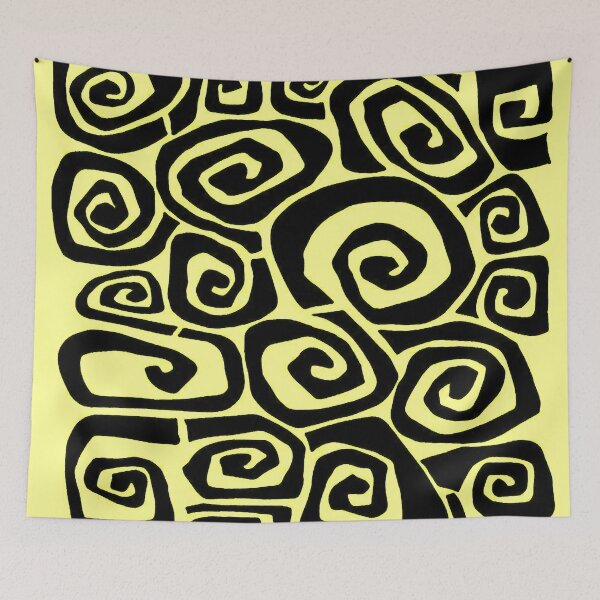 Item preview, Spirals Lines on Yellow designed and sold by ViaARTfactory.