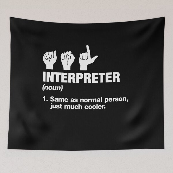 Item preview, Funny ASL Interpreter Definition - American Deaf People Sign Language designed and sold by kamalasyakila.