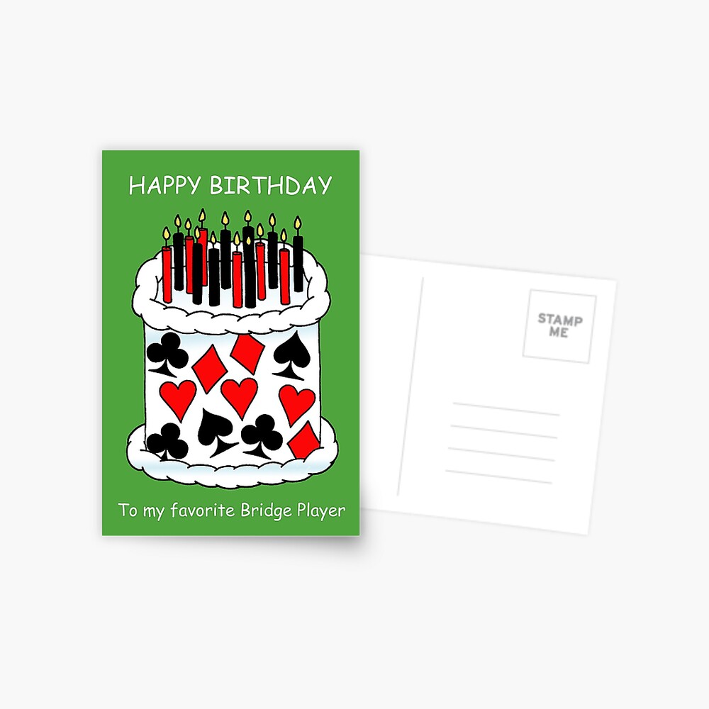 Carte De Vœux Joyeux Anniversaire A Player Bridge Prefere Par Katetaylor Redbubble