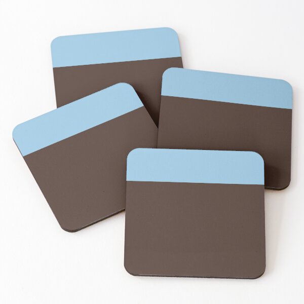 Item preview, Minimalist Color Block Solid in Light Blue and Dark Brown designed and sold by kierkegaard.