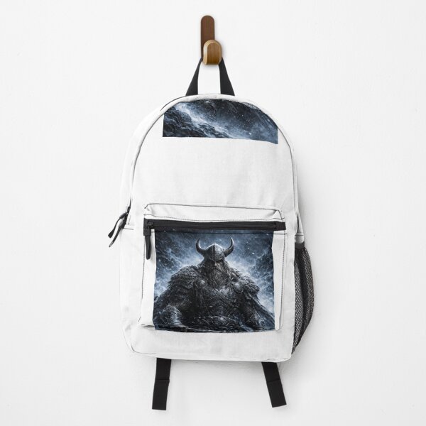 Item preview, Ice Viking Warrior in Snowstorm – Nordic Winter Fantasy Art designed and sold by Zen-pattenrs.