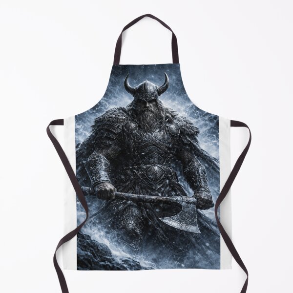 Item preview, Ice Viking Warrior in Snowstorm – Nordic Winter Fantasy Art designed and sold by Zen-pattenrs.