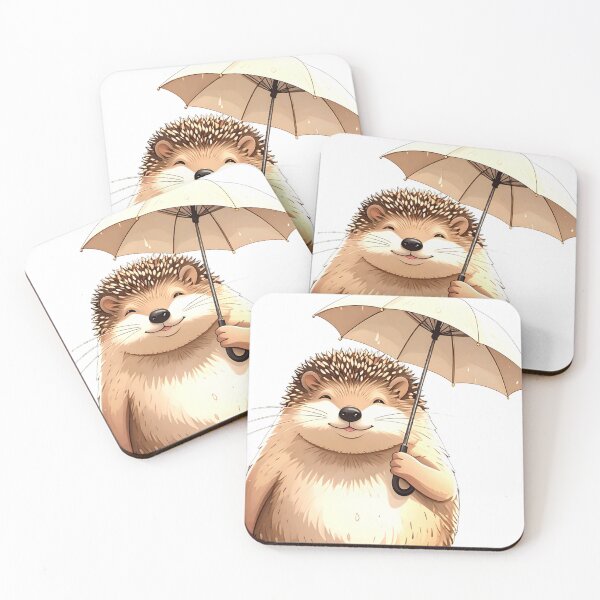 Item preview, Hedgehog with umbrella designed and sold by Creative Visualize.