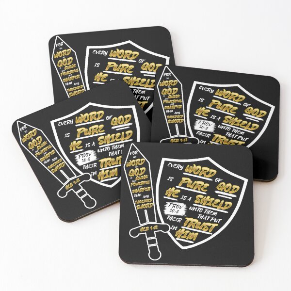 Item preview, Bible Sword and Shield Hebrews 4:12 Proverbs 30:5 designed and sold by Clothed in Scripture.