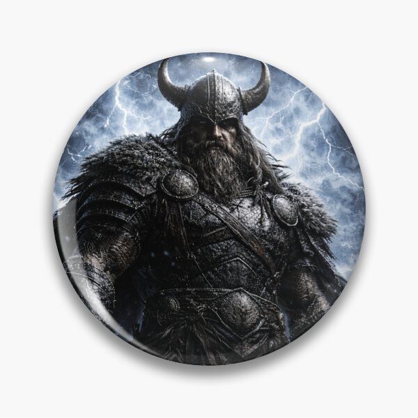 Item preview, Storm Viking Warrior with Lightning – Epic Norse Battle Aesthetic designed and sold by Zen-pattenrs.