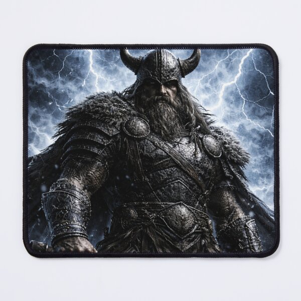 Item preview, Storm Viking Warrior with Lightning – Epic Norse Battle Aesthetic designed and sold by Zen-pattenrs.