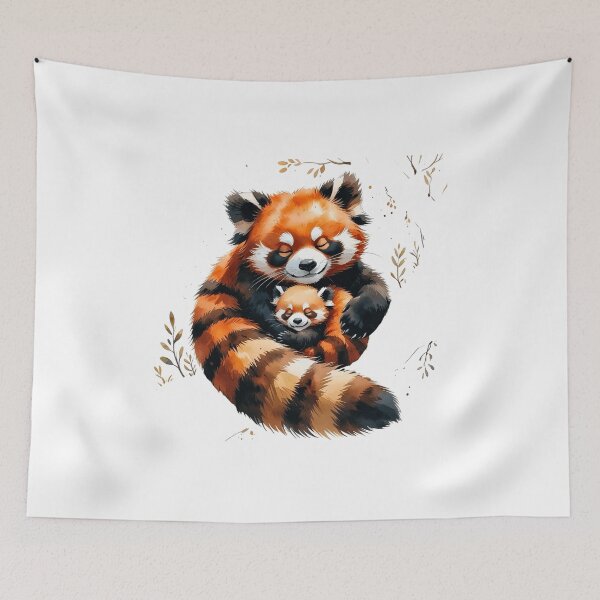 Item preview, Cute Red Panda Mom & Baby Watercolor: Mother's Day Gift Idea designed and sold by AQUILAKREO.