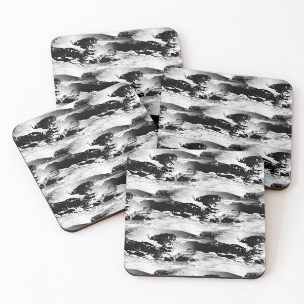 Item preview, Black and White Marble Landscape Abstract Pattern designed and sold by Artistestella.
