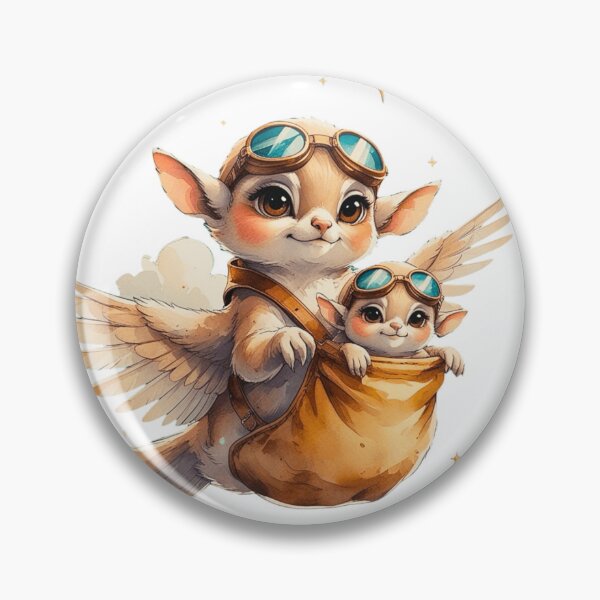 Item preview, Cute Sugar Glider Mom and Baby Aviator with Goggles Watercolor designed and sold by AQUILAKREO.