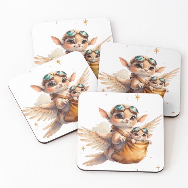 Item preview, Cute Sugar Glider Mom and Baby Aviator with Goggles Watercolor designed and sold by AQUILAKREO.