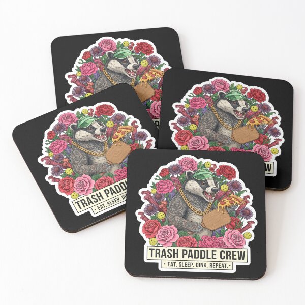 Item preview, Badger Pickleball Trash Paddle Crew - Funny Eat Sleep Dink Repeat Art designed and sold by DogLord.