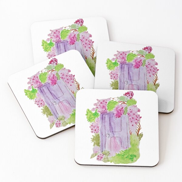 Item preview, Whimsical Watercolor Fairy Door – Cottagecore Garden Illustration designed and sold by MysticPurpleHue.