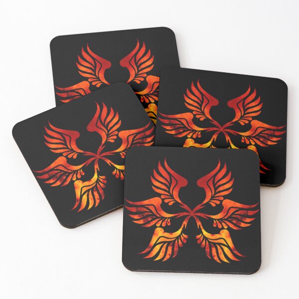 Item preview, Fiery Phoenix Wings Triskelion Fire Galaxy Symbol designed and sold by Reminixi.