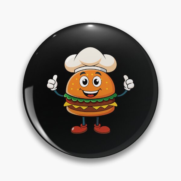 Artikelvorschau, Lustiger Burgerkoch-Cartoon – Niedliche Fast-Food-Charakter-Illustration entworfen und verkauft von Graphizia.