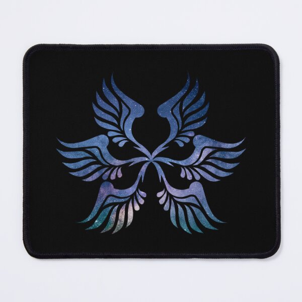 Item preview, Cosmic Galaxy Angel Wings Triskelion Blue Nebula Symbol designed and sold by Reminixi.