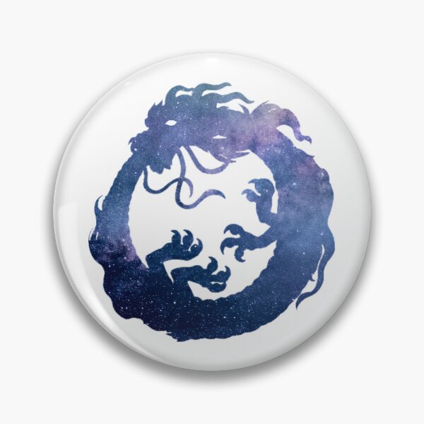 Item preview, Cosmic Blue Galaxy Dragon Circle Indigo Nebula Art designed and sold by Reminixi.