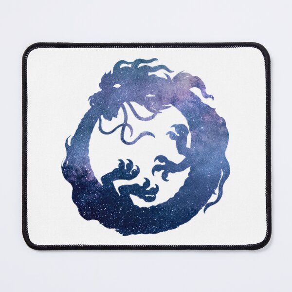Item preview, Cosmic Blue Galaxy Dragon Circle Indigo Nebula Art designed and sold by Reminixi.