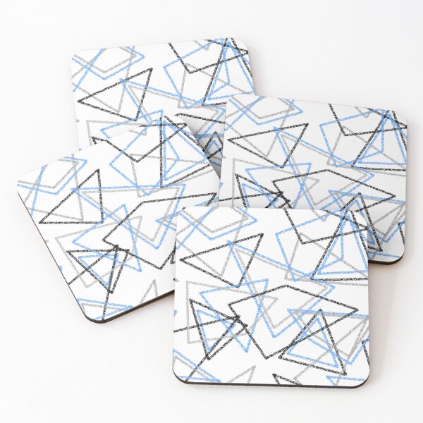 Item preview, Geometric shapes in chalk on white  designed and sold by fuzzyfox.