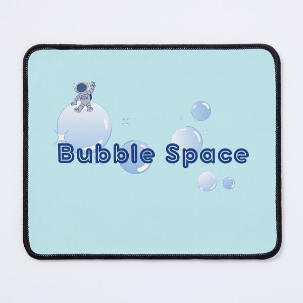 Artikelvorschau, Bubble Space Text Blaue Blasen Aufkleber Kaffeetassen T-Shirt Karten Drucke Wandkunst Heimdekoration Hut Schreibwaren Notizbuch Magnet Arbeit Schule Büro Geschenk Redbubble Shop entworfen und verkauft von Saritas Boutique Shop.
