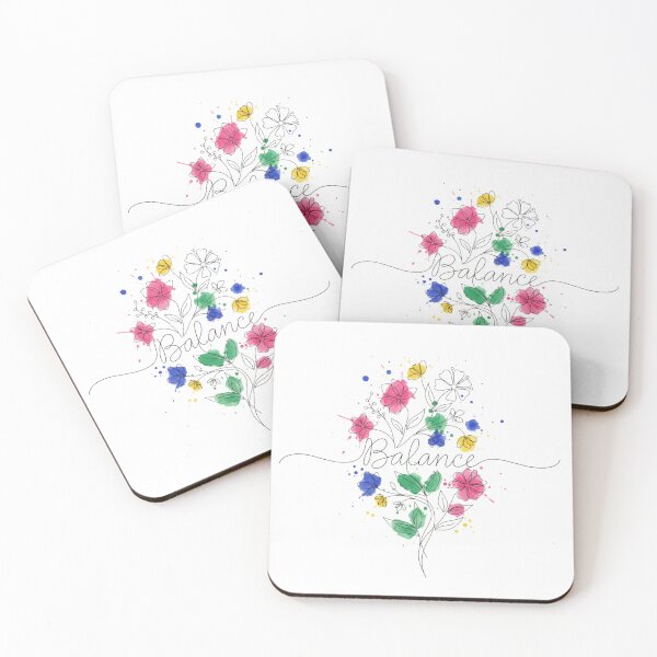 Item preview, Minimalist One Line Flower Art - Zen "Balance" Nature Illustration designed and sold by NonditStudio.