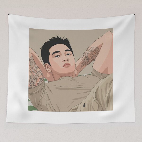 Item preview, Seon Jaekyu Spring Fever K-Drama Fanart | Tattoo Aesthetic Vector Illustration designed and sold by Fandom Universe.