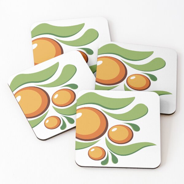 Item preview, Oranges and Leaves  designed and sold by India Aurora Creates.