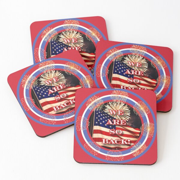 Item preview, We Are So Back – Patriotic Fireworks Emblem designed and sold by Oceandiana.