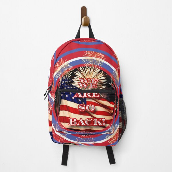 Item preview, We Are So Back – Patriotic Fireworks Emblem designed and sold by Oceandiana.