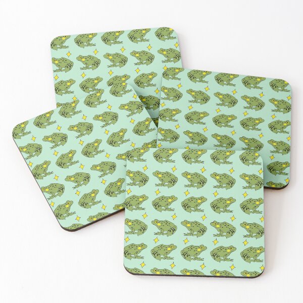 Item preview, Sparkle Green Frog Pattern Stickers Cartoon Cards Print TShirt Tops Work School Office Home Decoration Sparkles Cute Yellow Green Kitchen Magnet Redbubble Shop designed and sold by Saritas Boutique Shop.