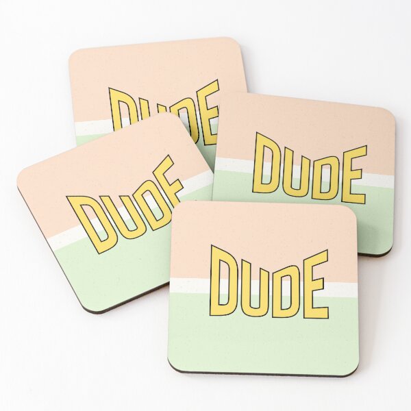 Item preview, DUDE – Minimal Retro Typography with Pastel Aesthetic & Subtle Grain designed and sold by NilofaDesigns.