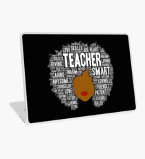 Afroamerikaner-Lehrer Afro-Typografie-Wort-Kunst Laptop Folie