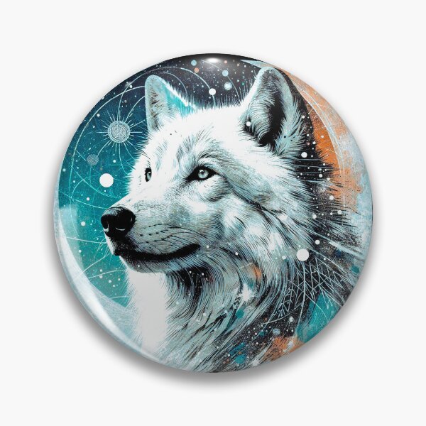 Artikelvorschau, Majestätisches arktisches Eiswolf-Design – Exotisches Grafikdesign entworfen und verkauft von DEC02.