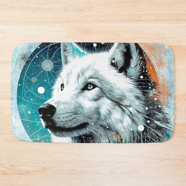 Item preview, Majestic Arctic Polar Wolf Exotic Graphic Art Design designed and sold by DEC02.