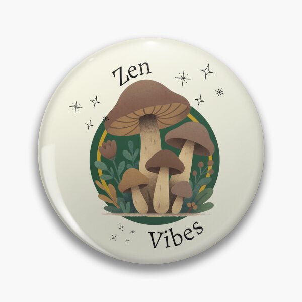 Item preview, Zen Vibes Mushrooms Plant Calm Relax Sticker Prints Card Coffee Cup Wall Redbubble Shop TShirt Hat Stationary Notebook Work Home Decoration Gift School Office designed and sold by Saritas Boutique Shop.