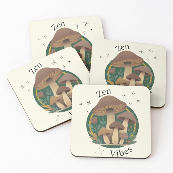 Item preview, Zen Vibes Mushrooms Plant Calm Relax Sticker Prints Card Coffee Cup Wall Redbubble Shop TShirt Hat Stationary Notebook Work Home Decoration Gift School Office designed and sold by Saritas Boutique Shop.