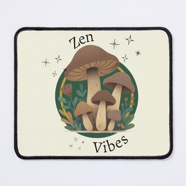 Item preview, Zen Vibes Mushrooms Plant Calm Relax Sticker Prints Card Coffee Cup Wall Redbubble Shop TShirt Hat Stationary Notebook Work Home Decoration Gift School Office designed and sold by Saritas Boutique Shop.