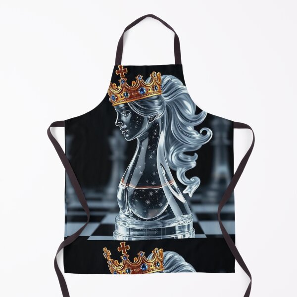 Item preview, Crystal Chess Queen – Elegant Female Figurine with Regal Crown designed and sold by PixelVibe782.