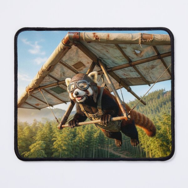 Item preview, Red Panda Flies over Bamboo Grove designed and sold by Tridentulus.