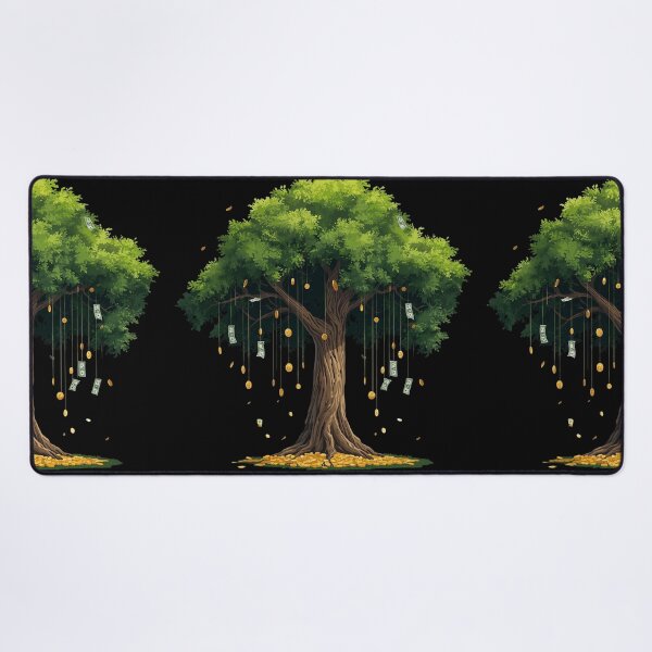 Item preview, Money Tree Illustration – Wealth and Prosperity Digital Artwork designed and sold by PixelVibe782.
