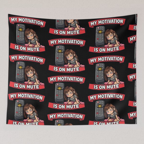 Item preview, My Motivation Is On Mute – Feminine Cartoon Variant designed and sold by TeeTimeTreasure.