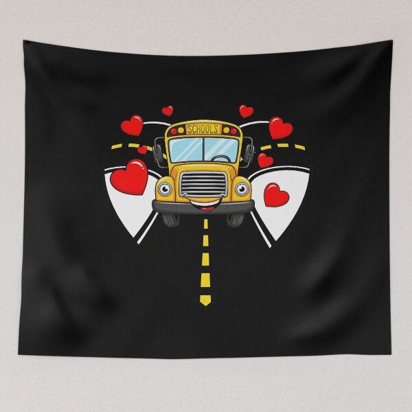 Item preview, School Bus Heart Road Valentine Design designed and sold by OlakunleOloroz.