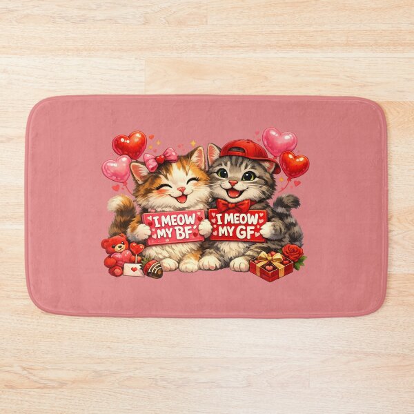 Item preview, Cute Valentine Cat Couple Funny Cat Gift designed and sold by PluffyPanda.